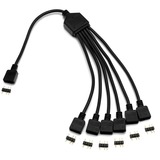 EKWB EK-D-RGB 6-Way Splitter Cable, Y-Kabel schwarz, 300mm +/- 5mm