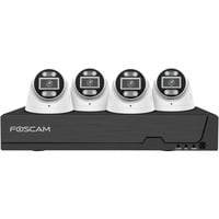 Foscam FNA108 E T4 2T, Set schwarz, FNA108E 8-Kanal PoE NVR, 4x T8EP Kamera