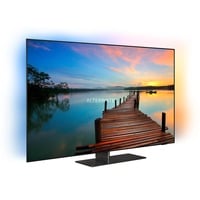 Philips 55OLED818/12, OLED-Fernseher 139 cm (55 Zoll), dunkelgrau, UltraHD/4K, WLAN, Ambilight, Dolby Vision, HDR, 120Hz Panel