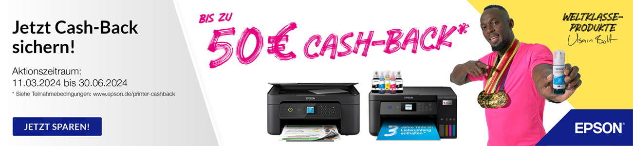 Pop-up: Epson Cashback Aktion für Drucker